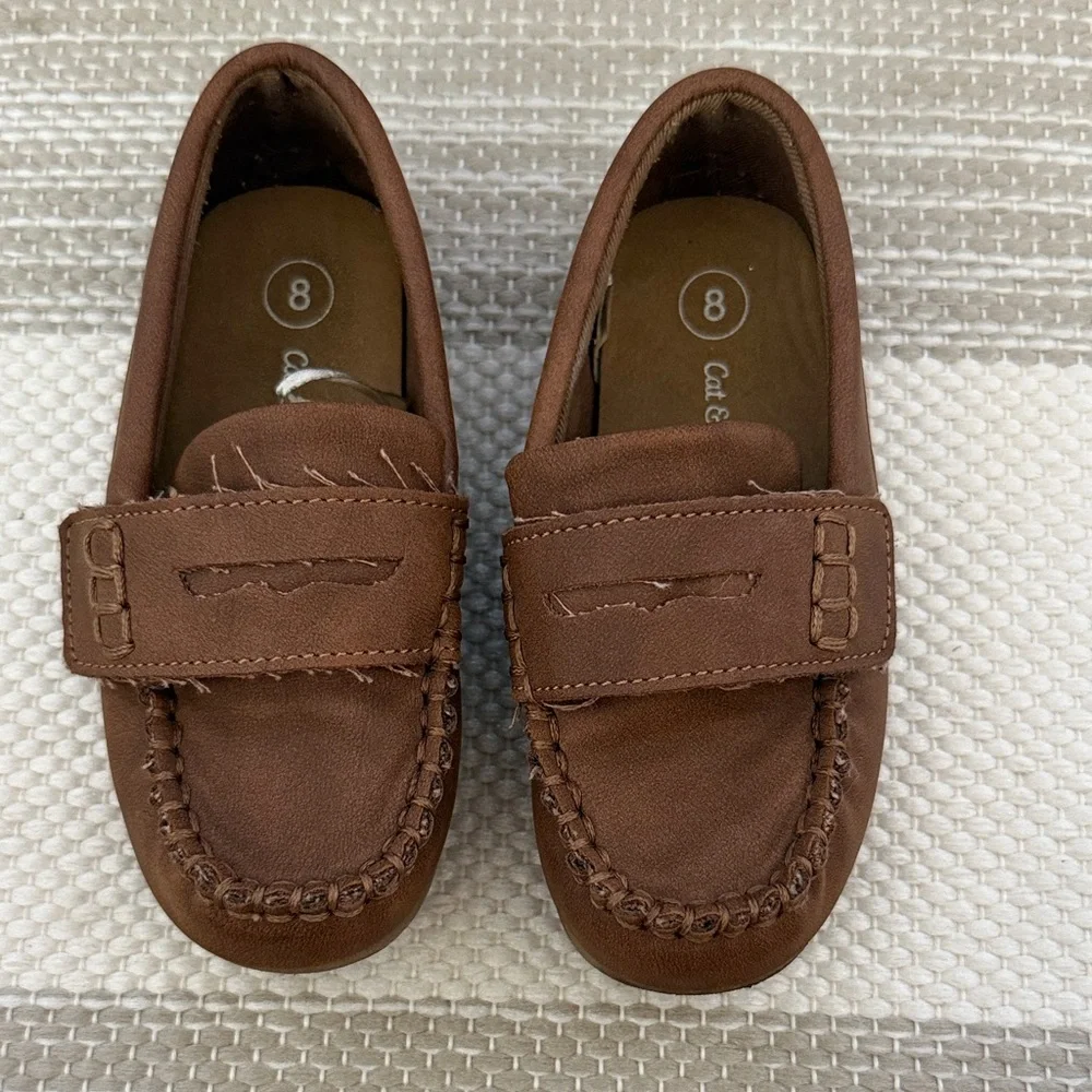 Cat & Jack Brown Kids Moccasins